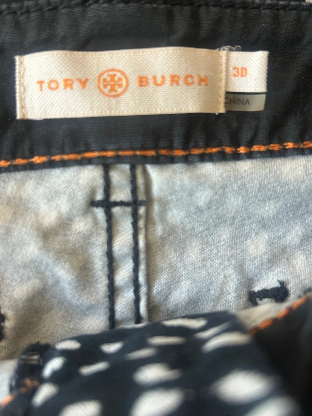Tory Burch Walker Cargo Spotted Pony Skinny Pants Size 30